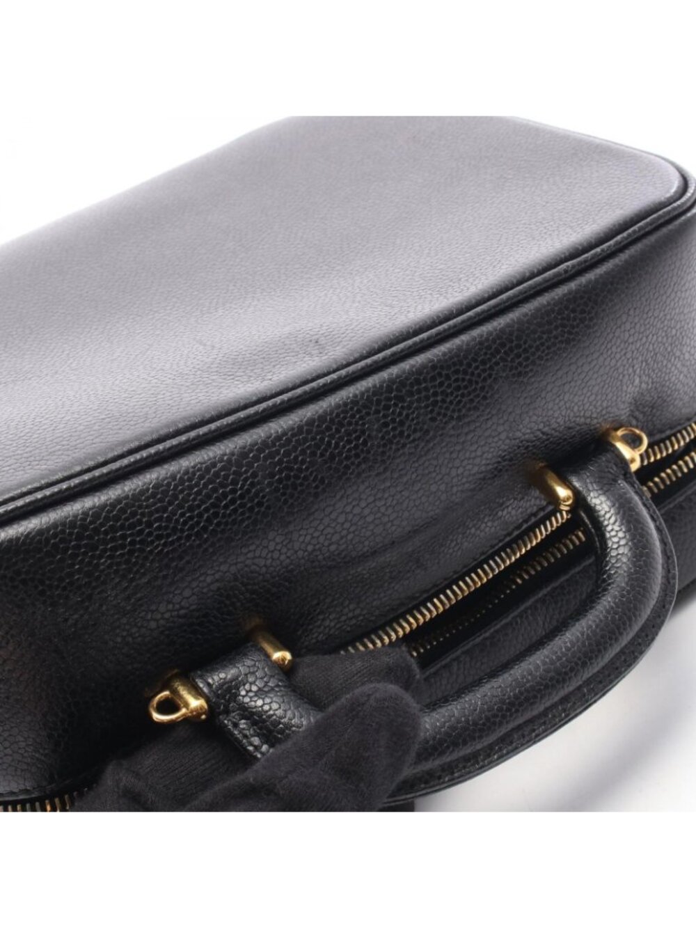 Chanel Handbag CC Logo 2-Way Black Calf CC Vanity - Picture 8 of 9